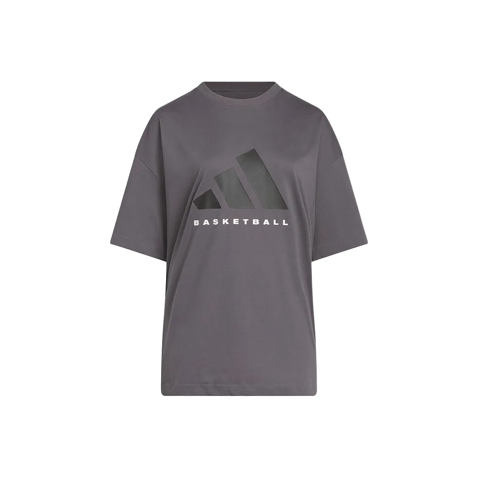 Adidas Баскетбольная футболка унисекс серая