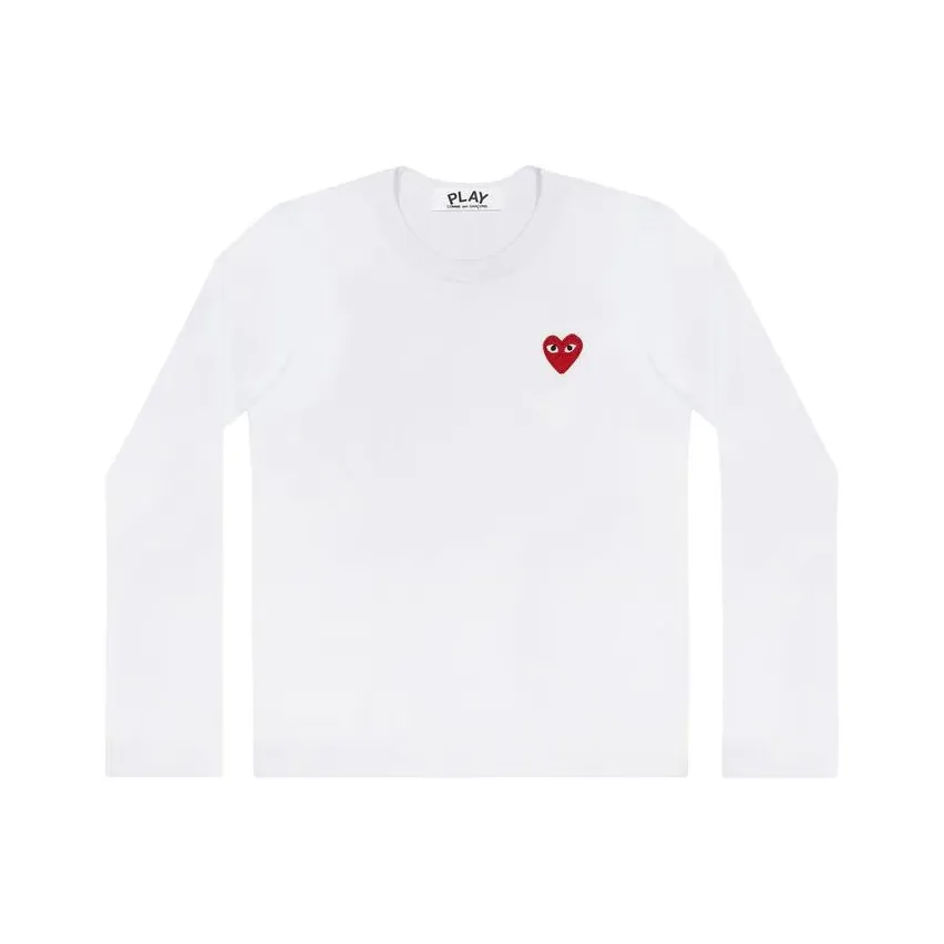 CDG Play T Shirts Unisex White