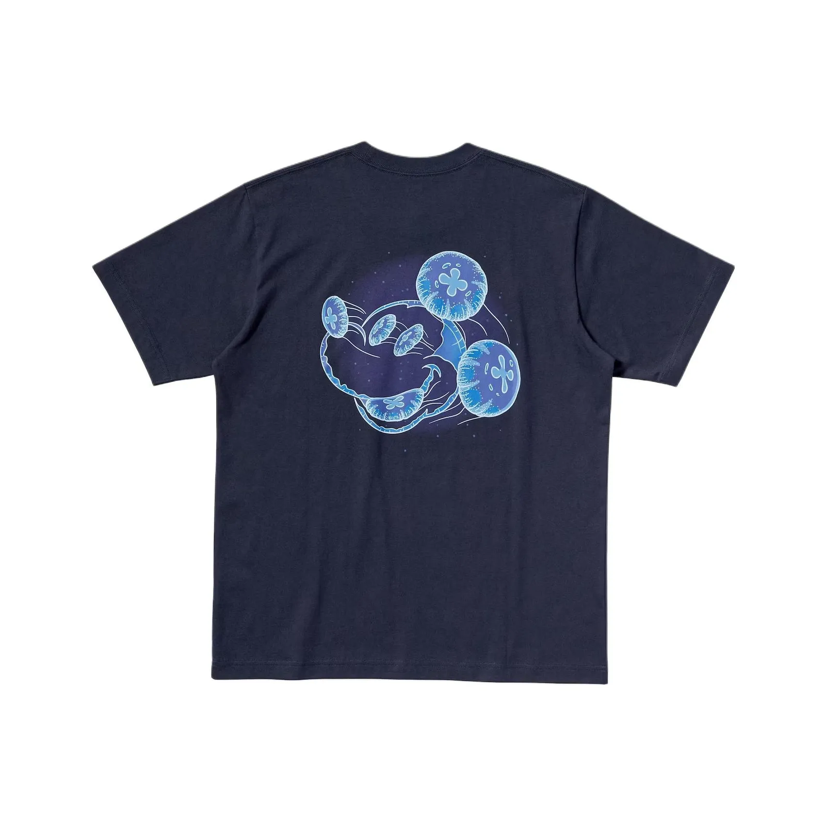 UNIQLO Дисней Co Бренд Темно-синий Унисекс Футболка