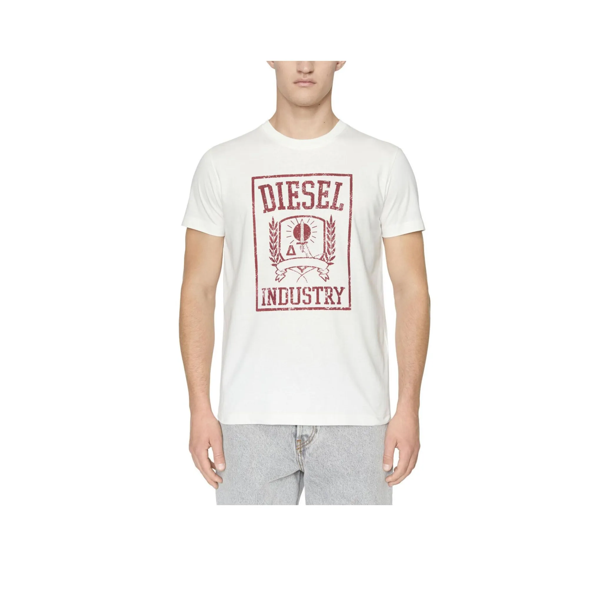 DIESEL Белая Мужская T-Рубашка