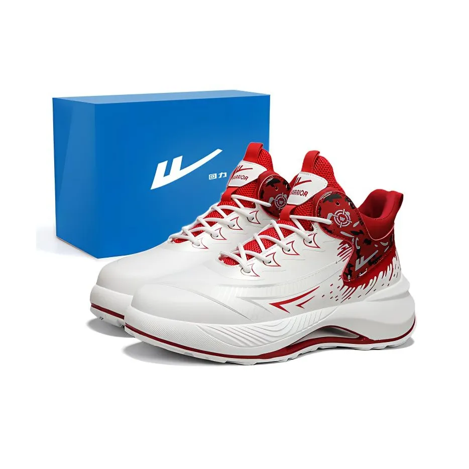 Warrior Амортизация Устойчивый к истиранию Увеличение высоты MID Баскетбольные кроссовки Мужской Серый Черный