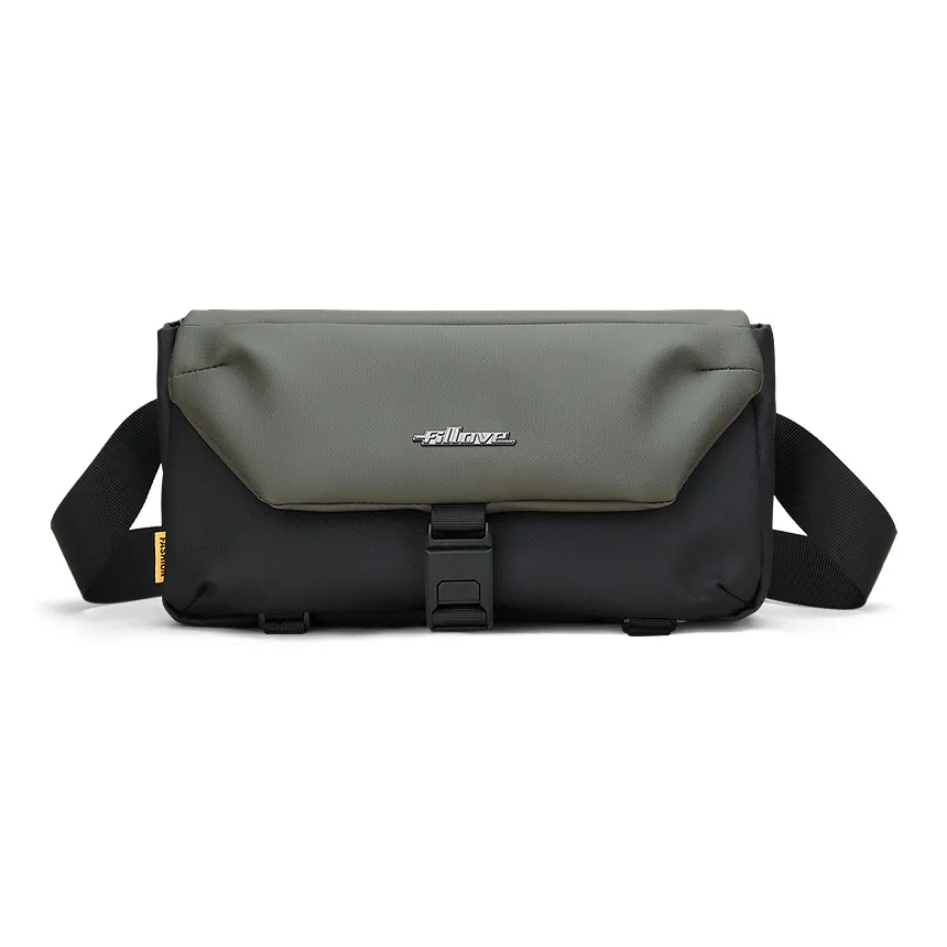 Fillove Ткань Сумка через плечо Стандартная Унисекс Черный и Зеленый