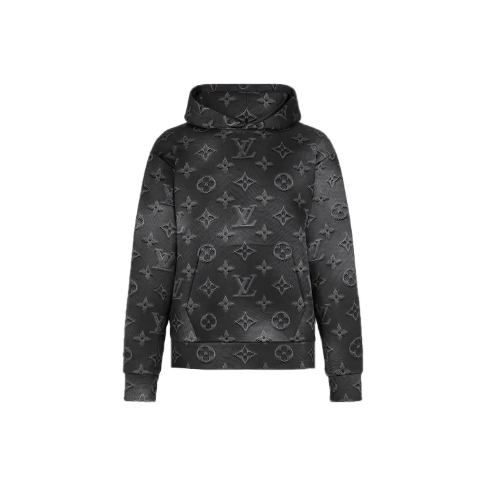 LOUIS VUITTON 2010s 3D monogram Cotton Hoodie