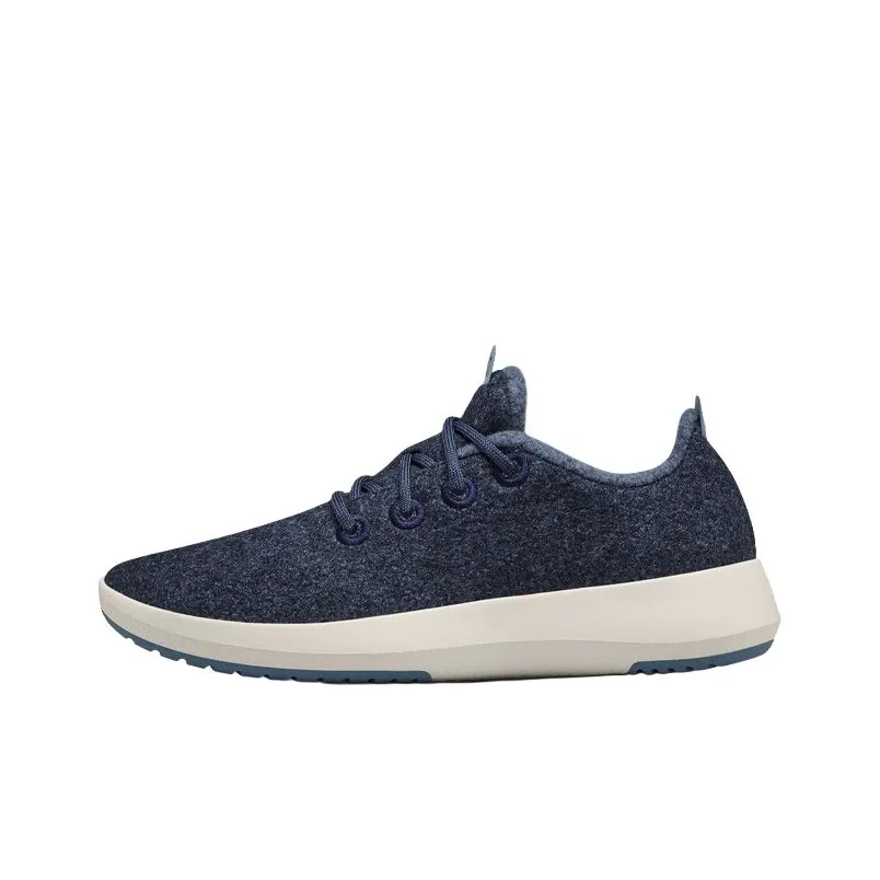 Allbirds Wool Runner Mizzles Устойчивый к истиранию Низкий Топ Повседневные Беговые кроссовки Женские Wilderness Звезда Синий