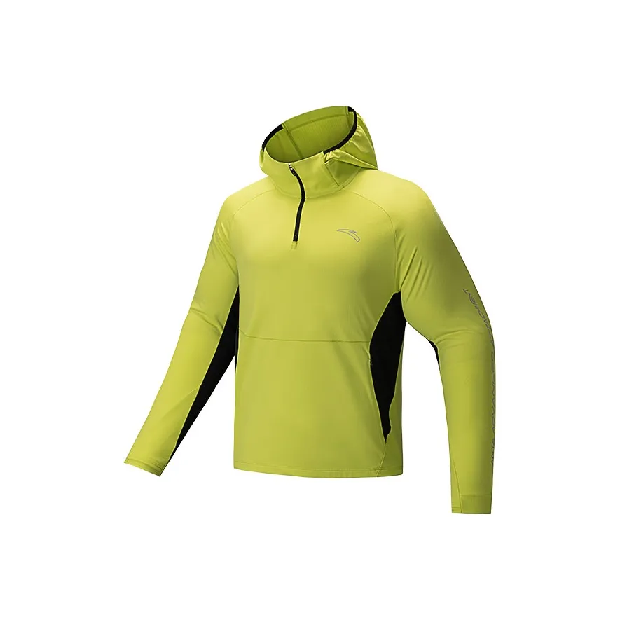 ANTA Running Collection Бег Т-Рубашка Мужская Яркая Лаймово-Зеленая