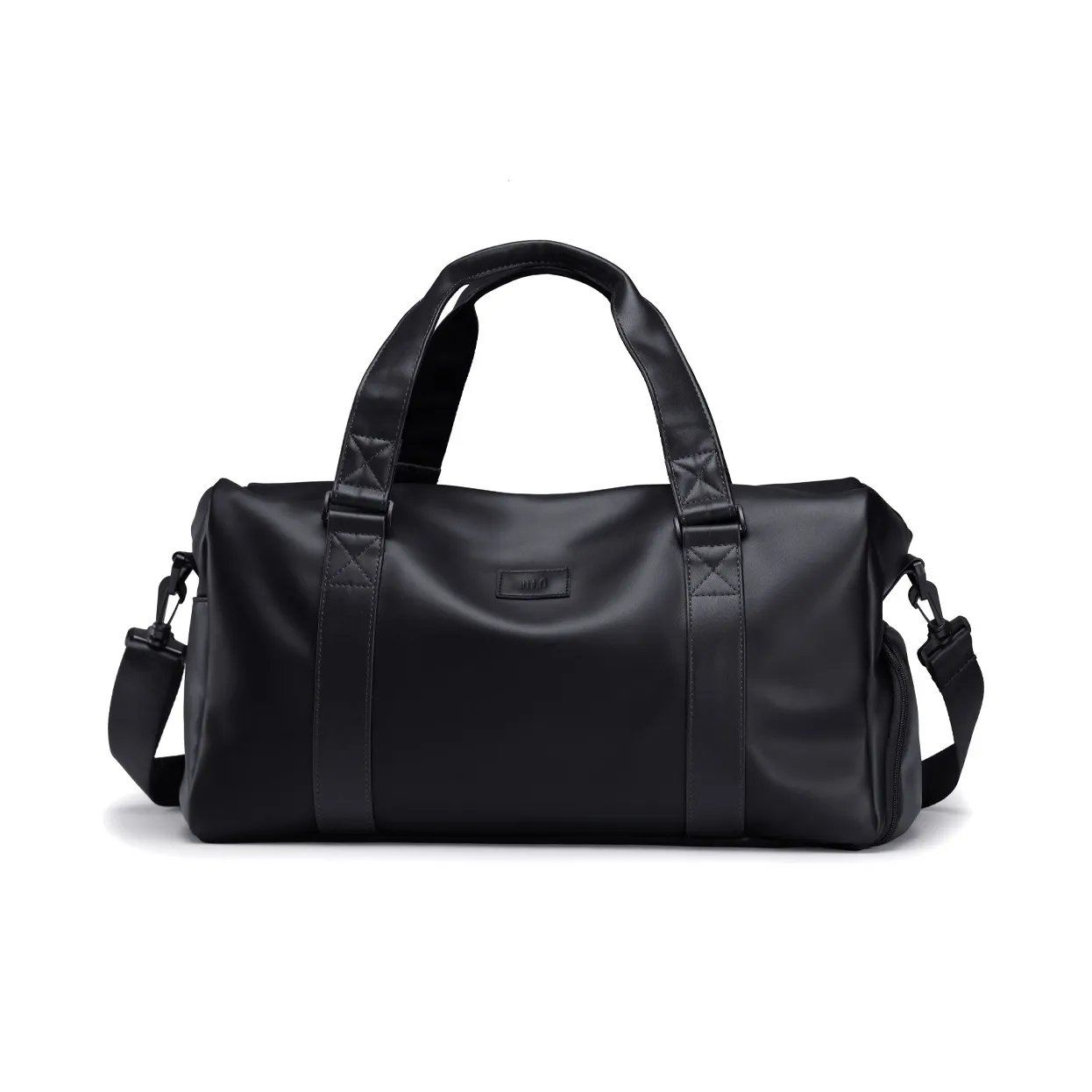 HLA PU Gym Bag, Travel Bag, Carry on Bag 39L Unisex Black