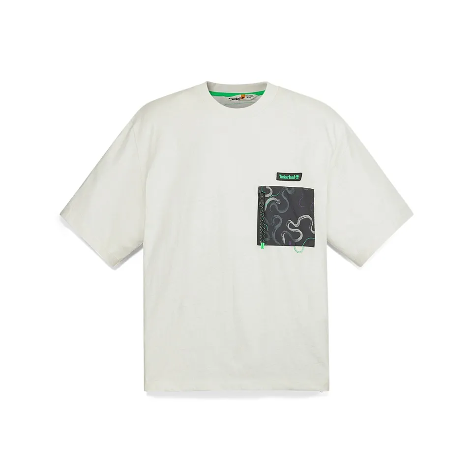 Timberland T-Shirt Мужская Винтажная Белая