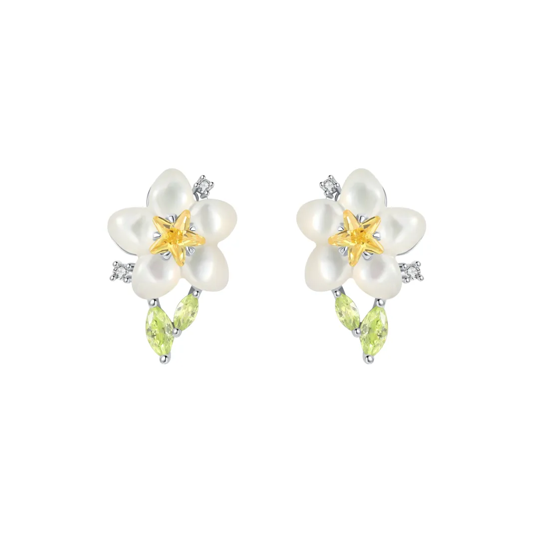 BABYBEI Mother Of Pearl Clip On Earrings Women's