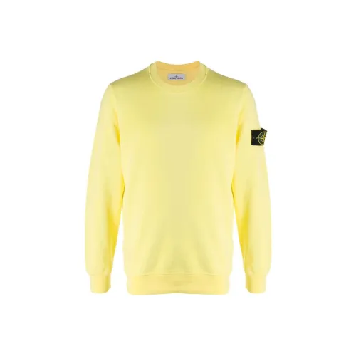STONE ISLAND Желтые Мужские Свитшоты