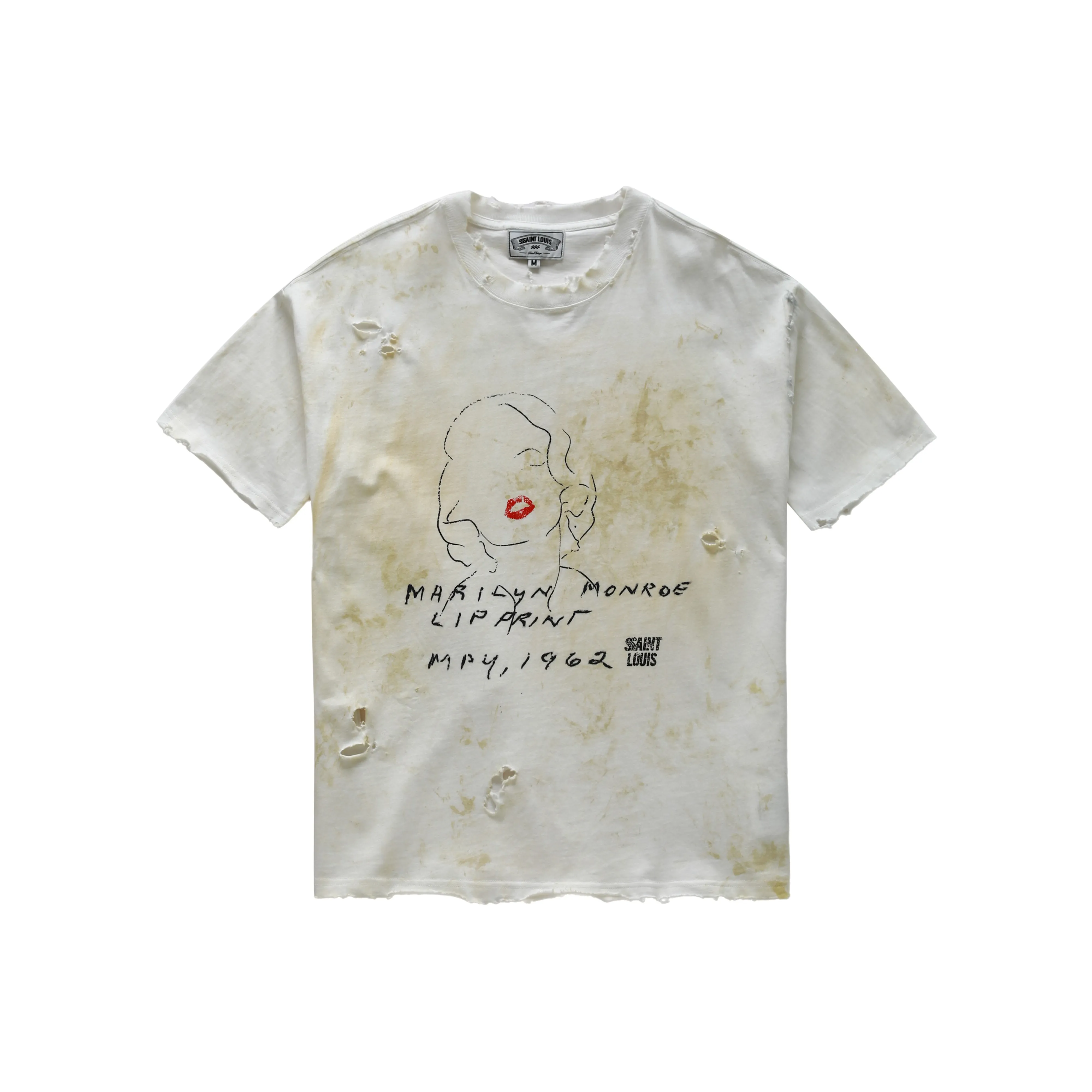 SSSAINT LOUIS T-Shirt Унисекс Грязно-белый