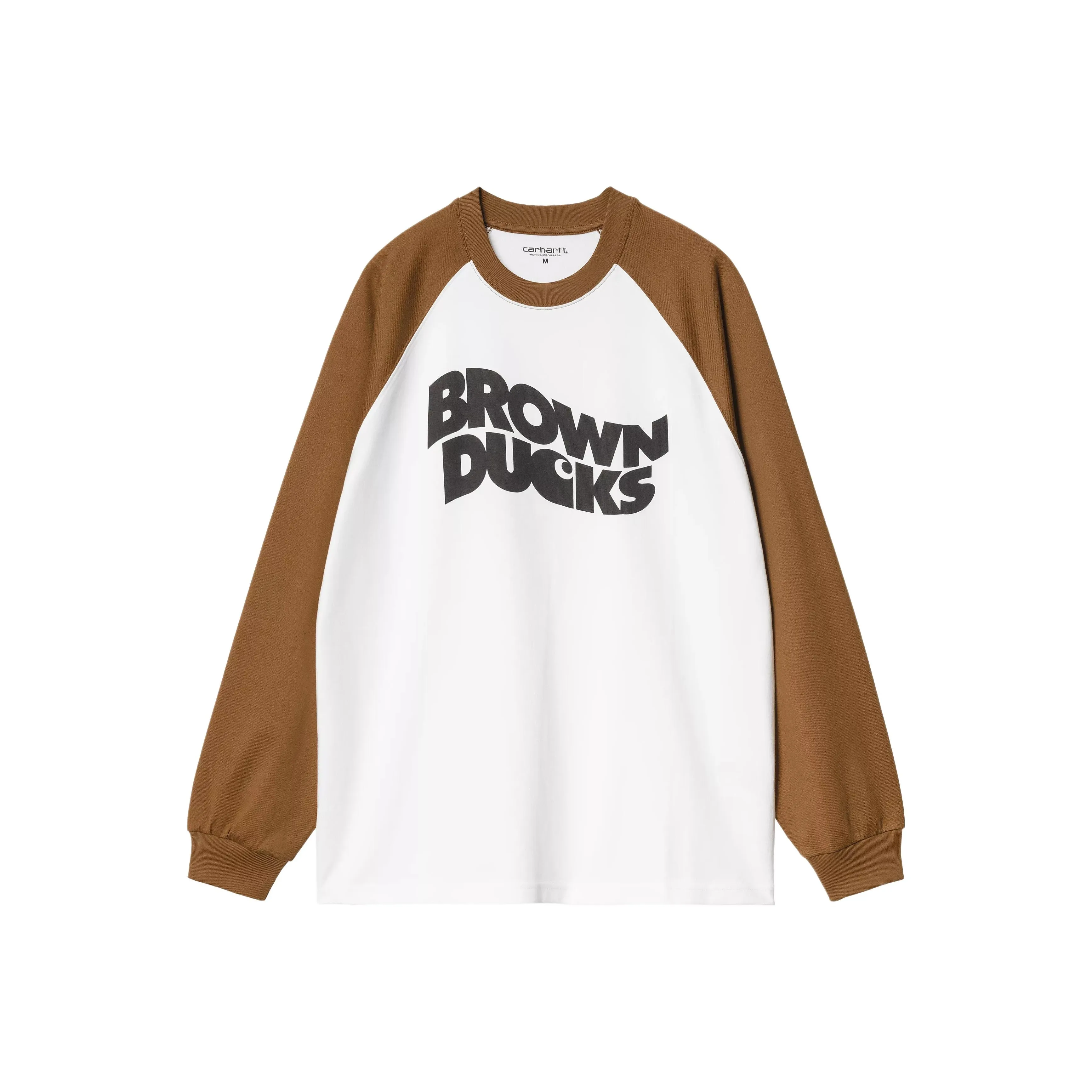 Carhartt WIP FW24 L/S Brown Ducks Baseball T S T Shirt Men's Brown