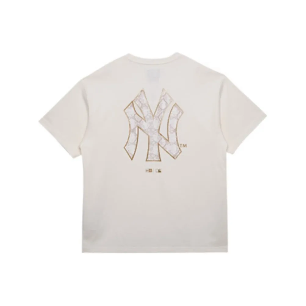 New Era Короткий рукав T-рубашки Унисекс Айвори Белый