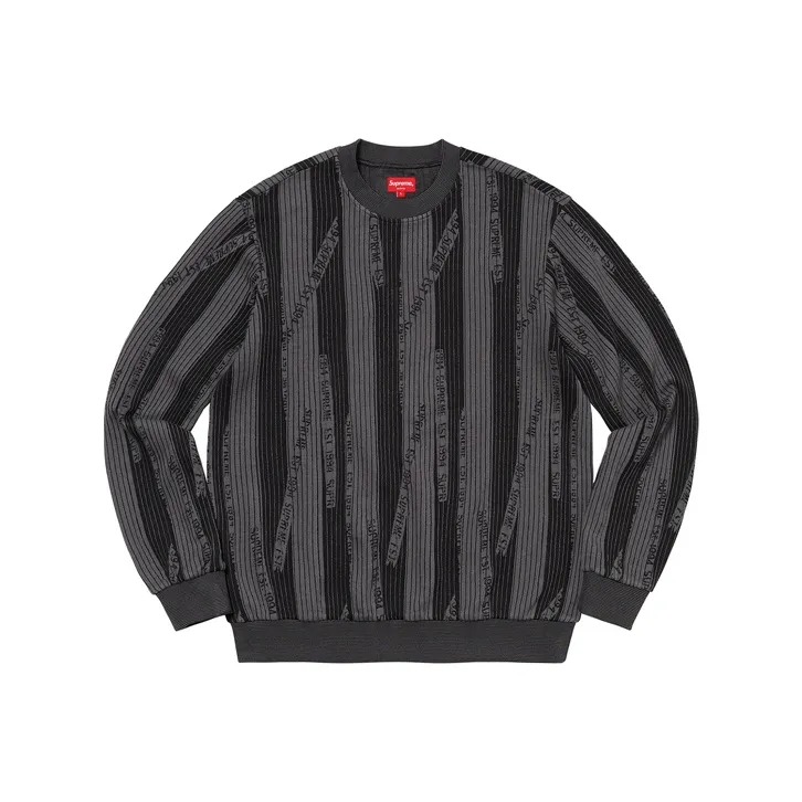 Supreme Textured Stripe Crewneck