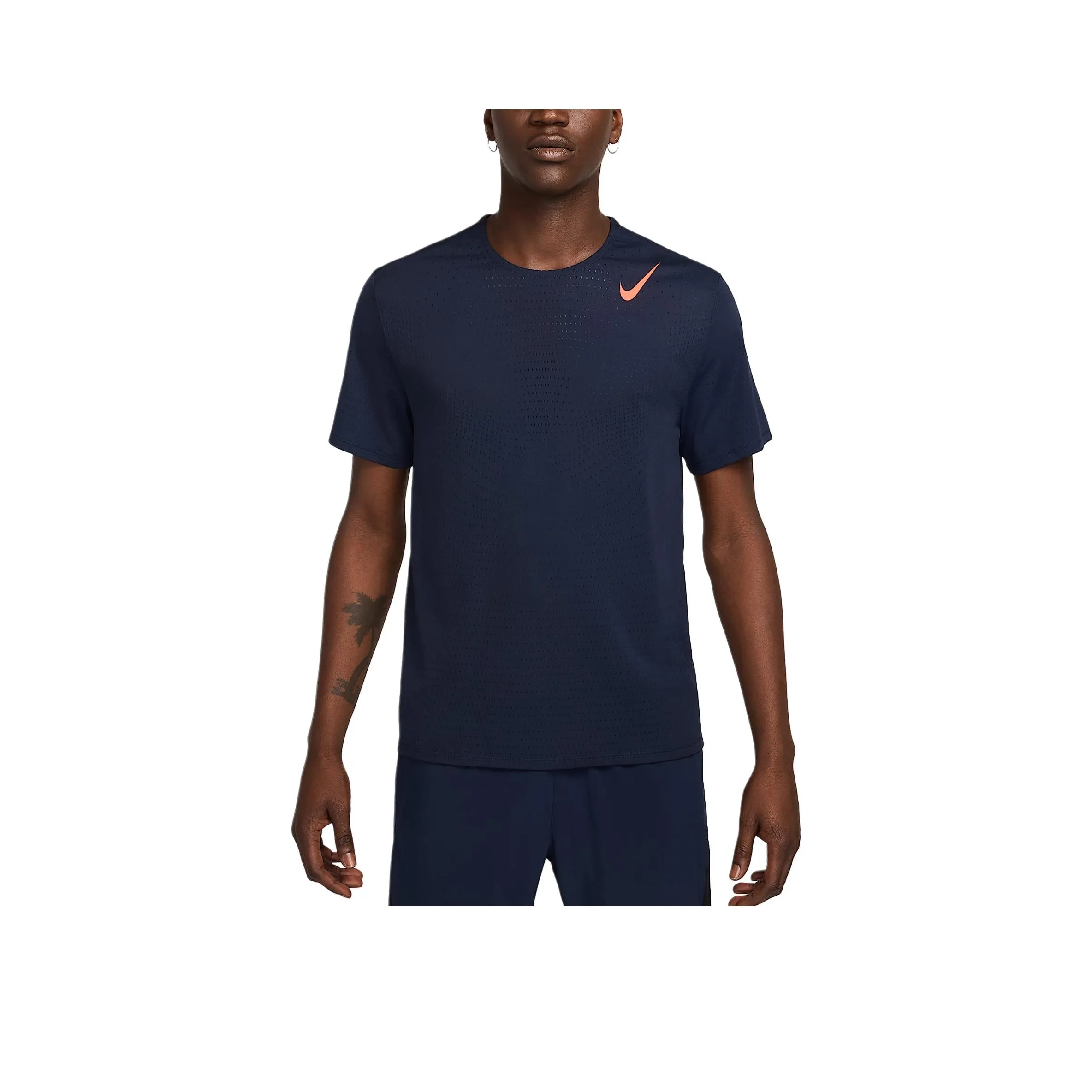 Nike Dri FIT ADV T Shirts Men Obsidian Color/Bright Red