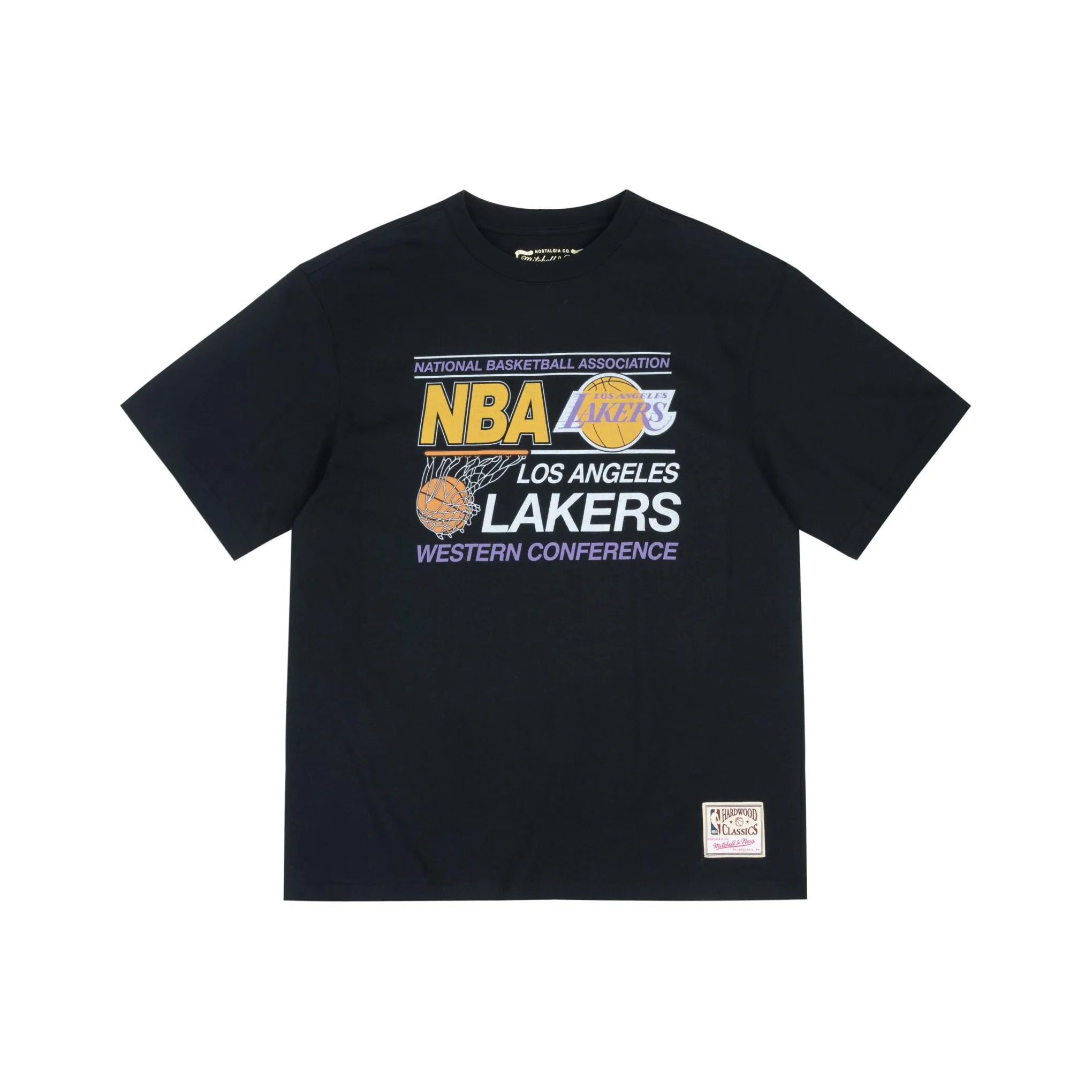 MITCHELL NESS Рукав с оборванным плечом T-рубашка Унисекс Черный Los Angeles Lakers