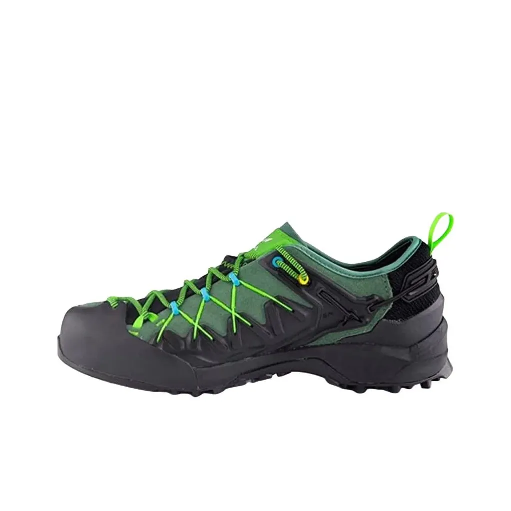 SALEWA Wildfire Edge Gt Wear resistant And Waterproof Low Top Hiking Shoes Men's Black Green