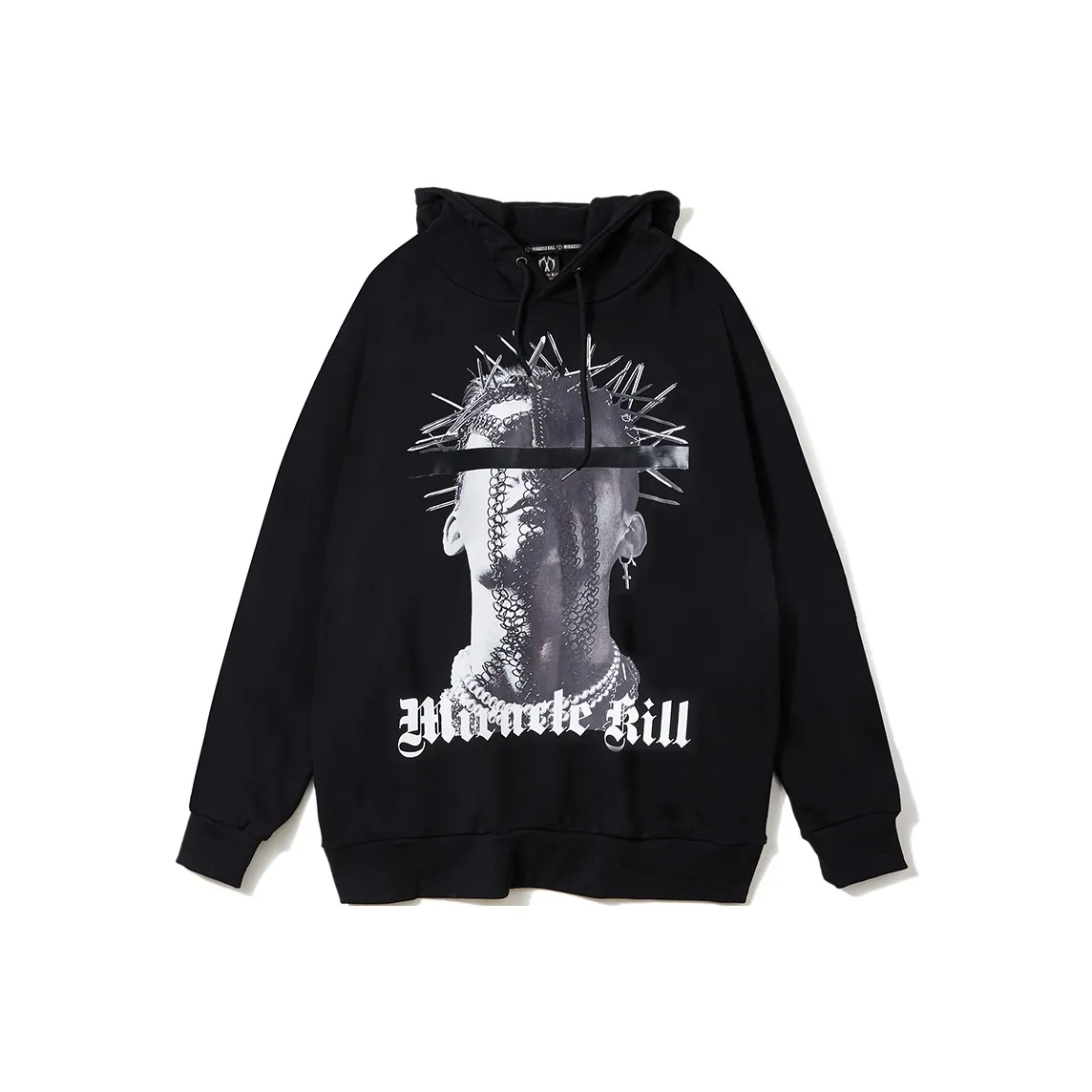 MIRACLE KILL С капюшоном свободный крой свитшот унисекс