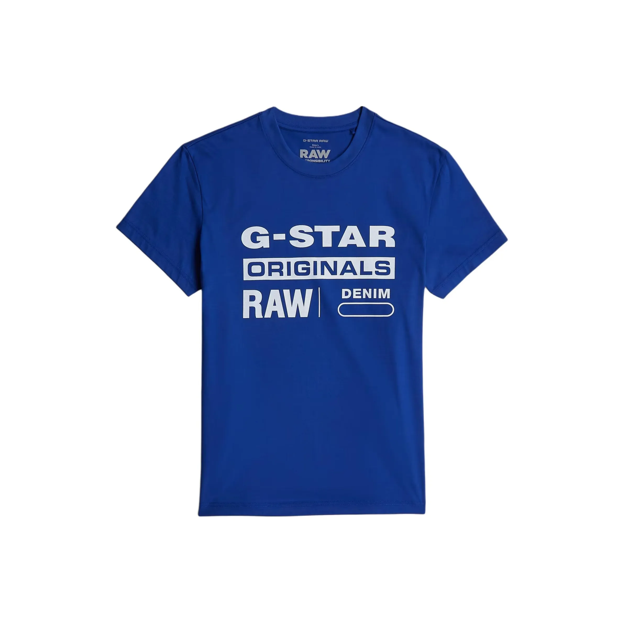 Г Звезда RAW T Рубашка Мужская Средняя Синяя