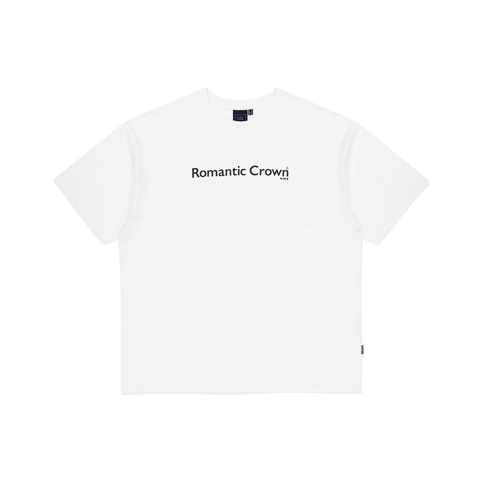 【ROMANTIC CROWN】22SS★ HEAVY COTTON LOGO TEE Top Crown Logo Clothing Brands to Elevate Your Style in 2025
