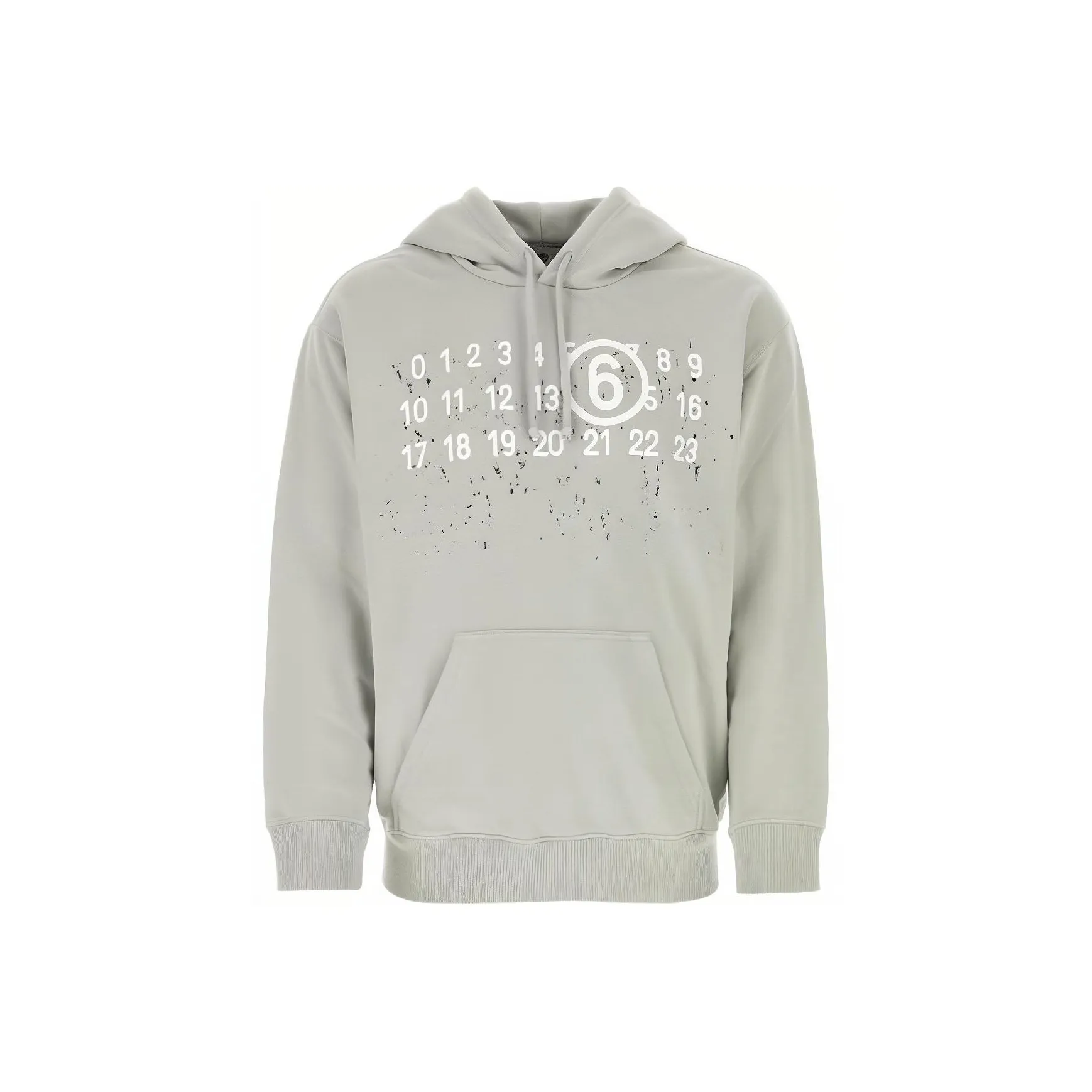 MM6 Maison Margiela Logo Printed Drawstring Hoodie