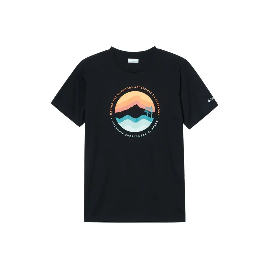 Мужская черная футболка с совместным брендом Columbia