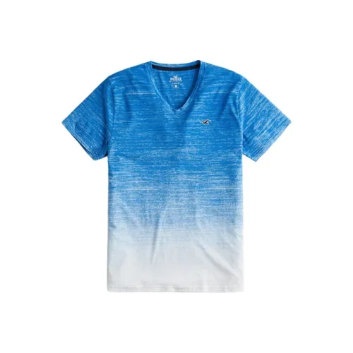 Hollister Градиентные синие мужские рубашки