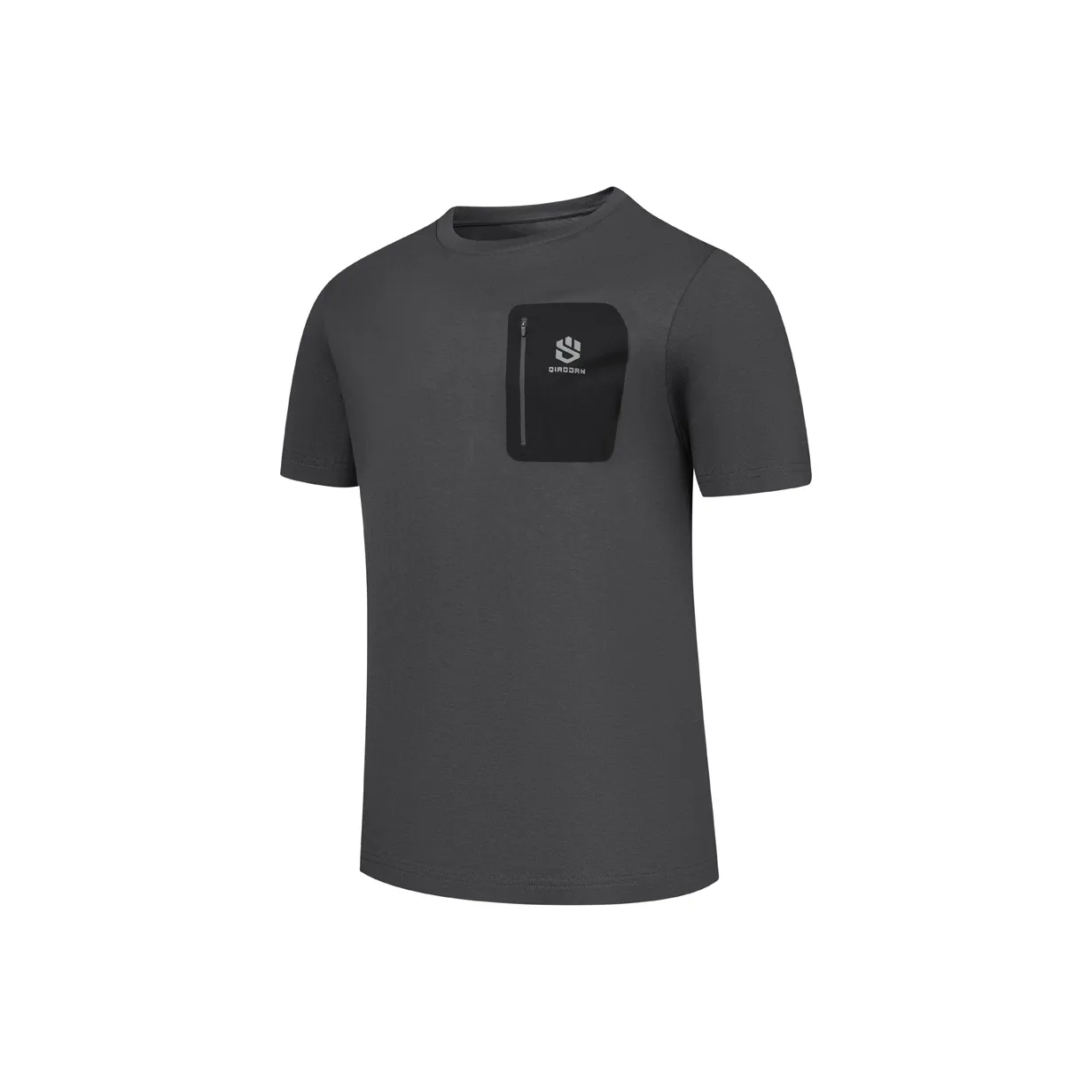 QIAODAN T-Рубашка Мужская Песочный Серый Черный