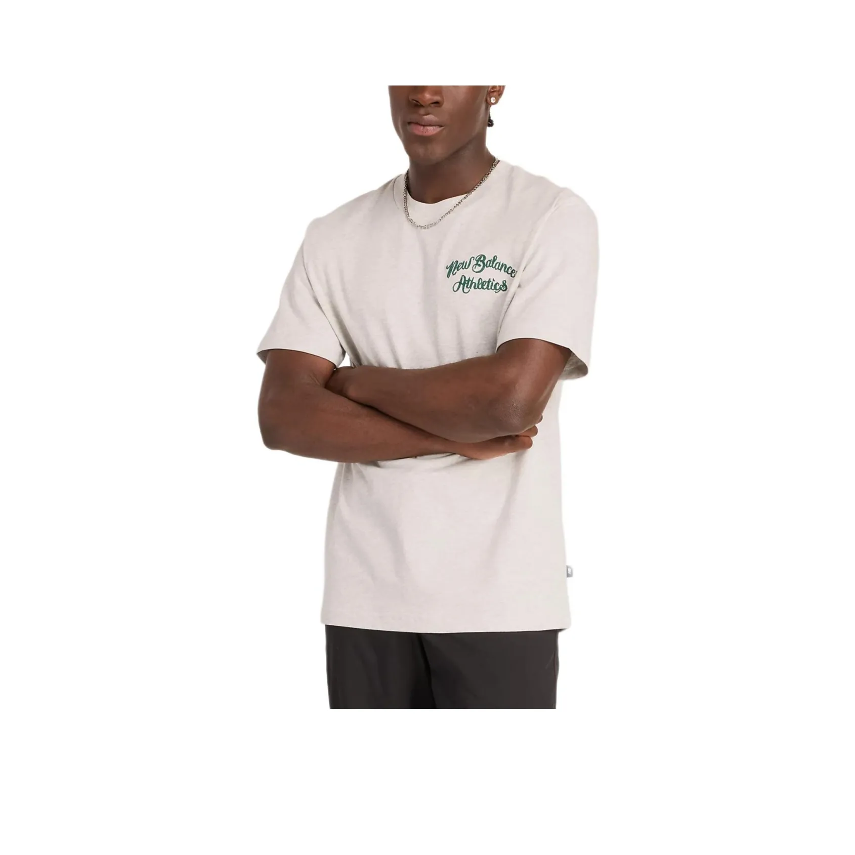 New Balance Athletics T-Shirt Мужской Heather Powder Gray