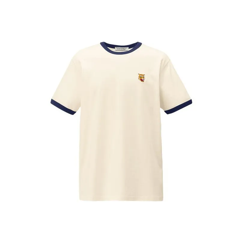 Onitsuka Tiger T-Shirt Унисекс Белый Темно-синий