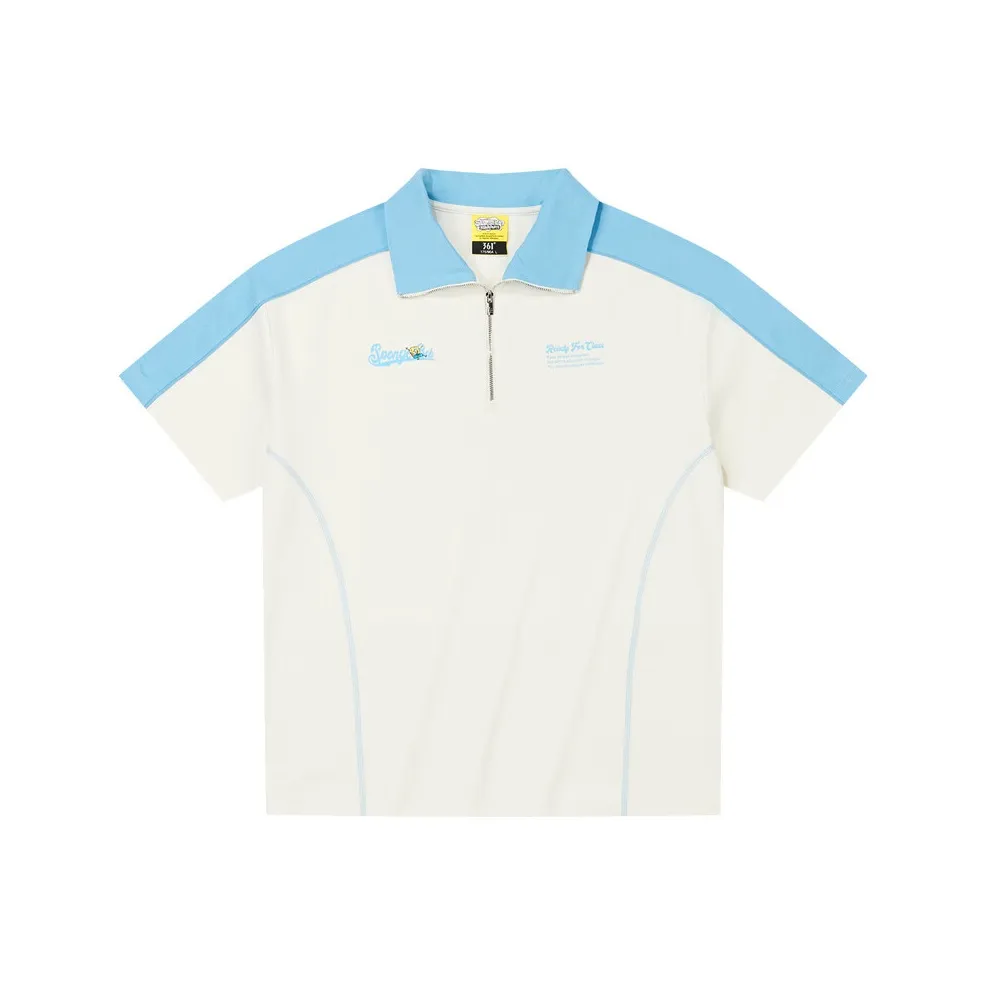 361° X SPONGEBOB SQUAREPANTS T-Shirt Унисекс Кремово-белый Небесно-голубой