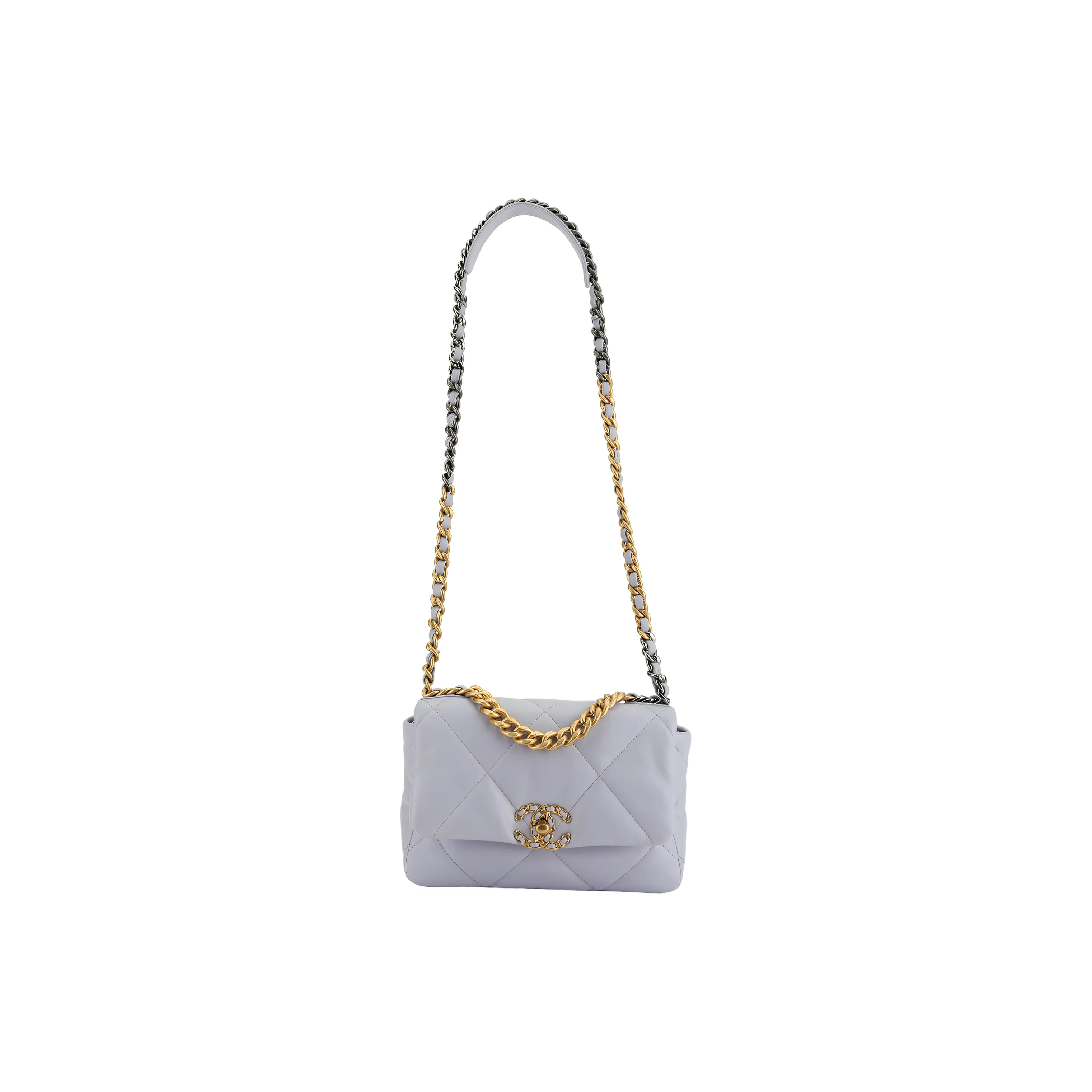 CHANEL 19Bag Sheepskin Shoulder Bag, Crossbody Bag Women's Light Purple