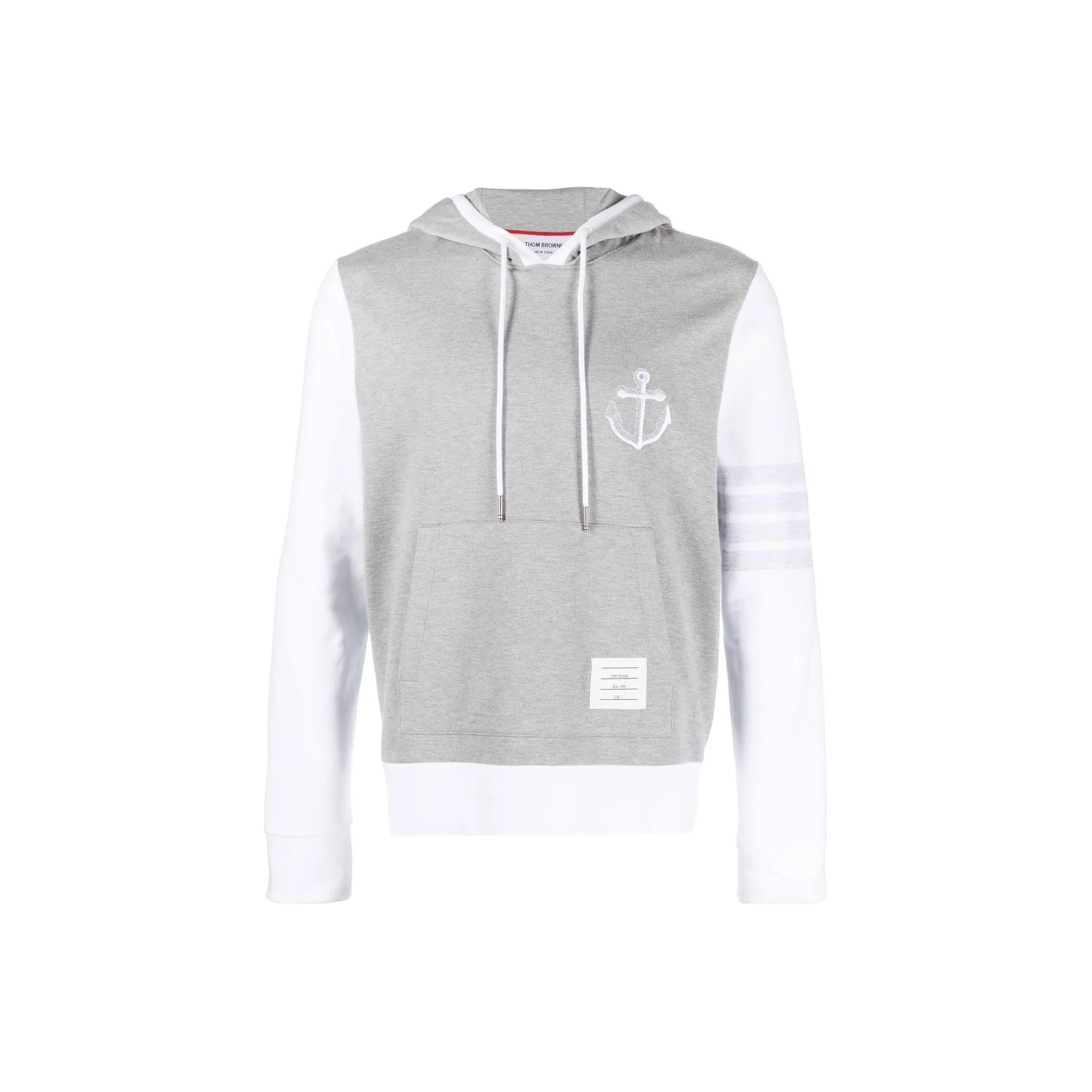 THOM BROWNE Anchor Embroidered Drawstring Hoodie