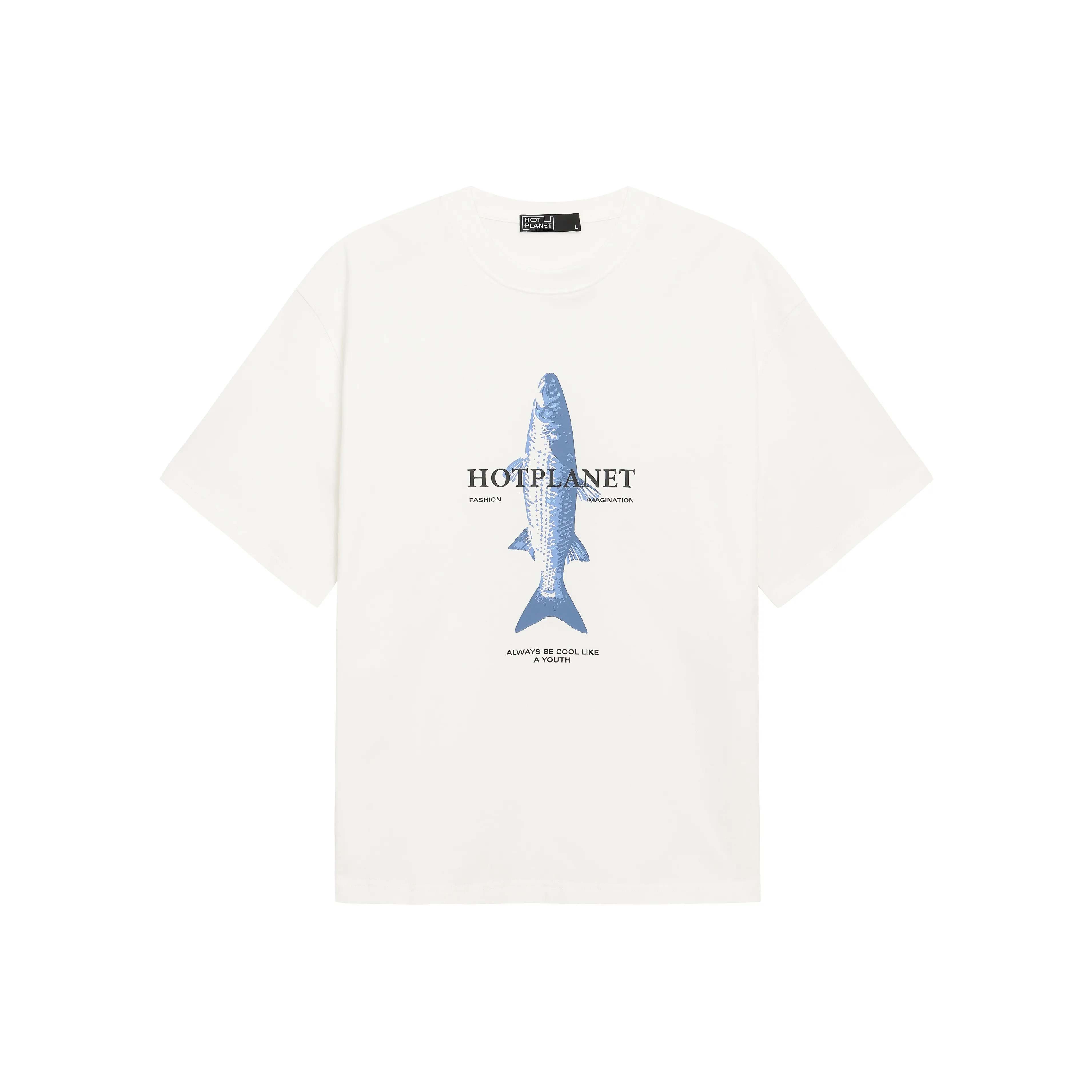 HOTPLANET T-Shirt Унисекс Белый Оранжевый