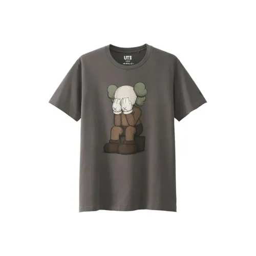 KAWS Коричневая унисекс футболка