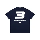 네이비 블루+화이트 프린트