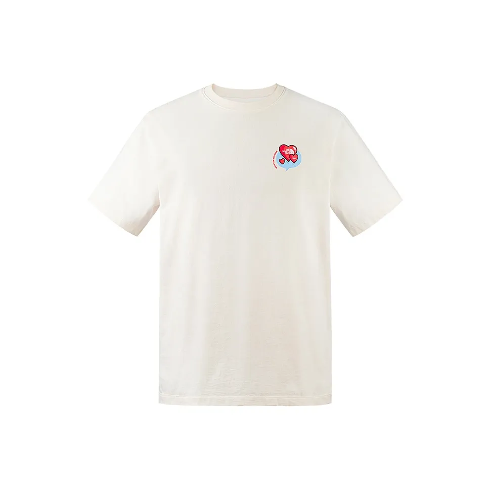The North Face Сердце T-Shirt Унисекс Дюнный Белый