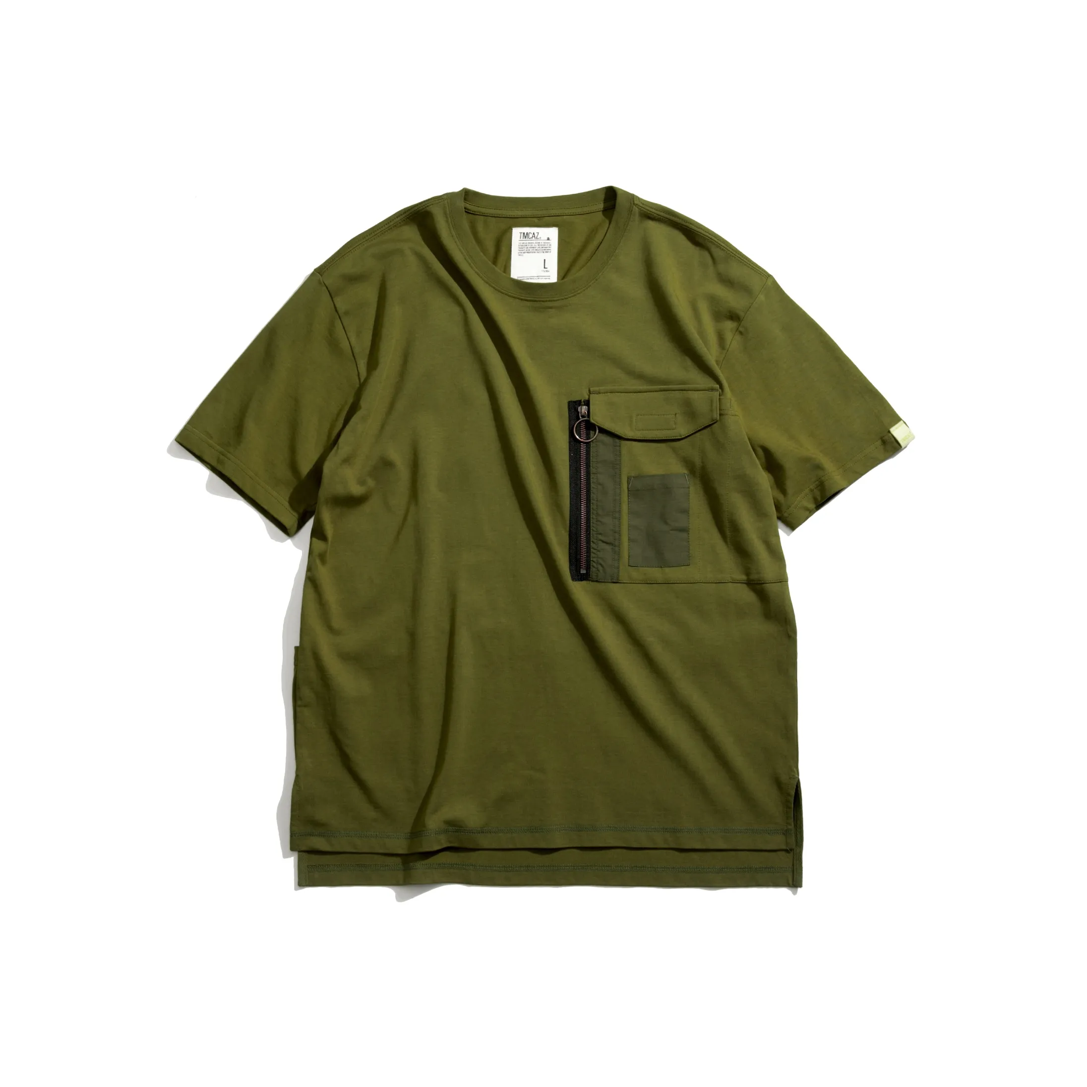 TMCAZ Combat Style POCKET TEE T-Shirt Unisex Olive Green