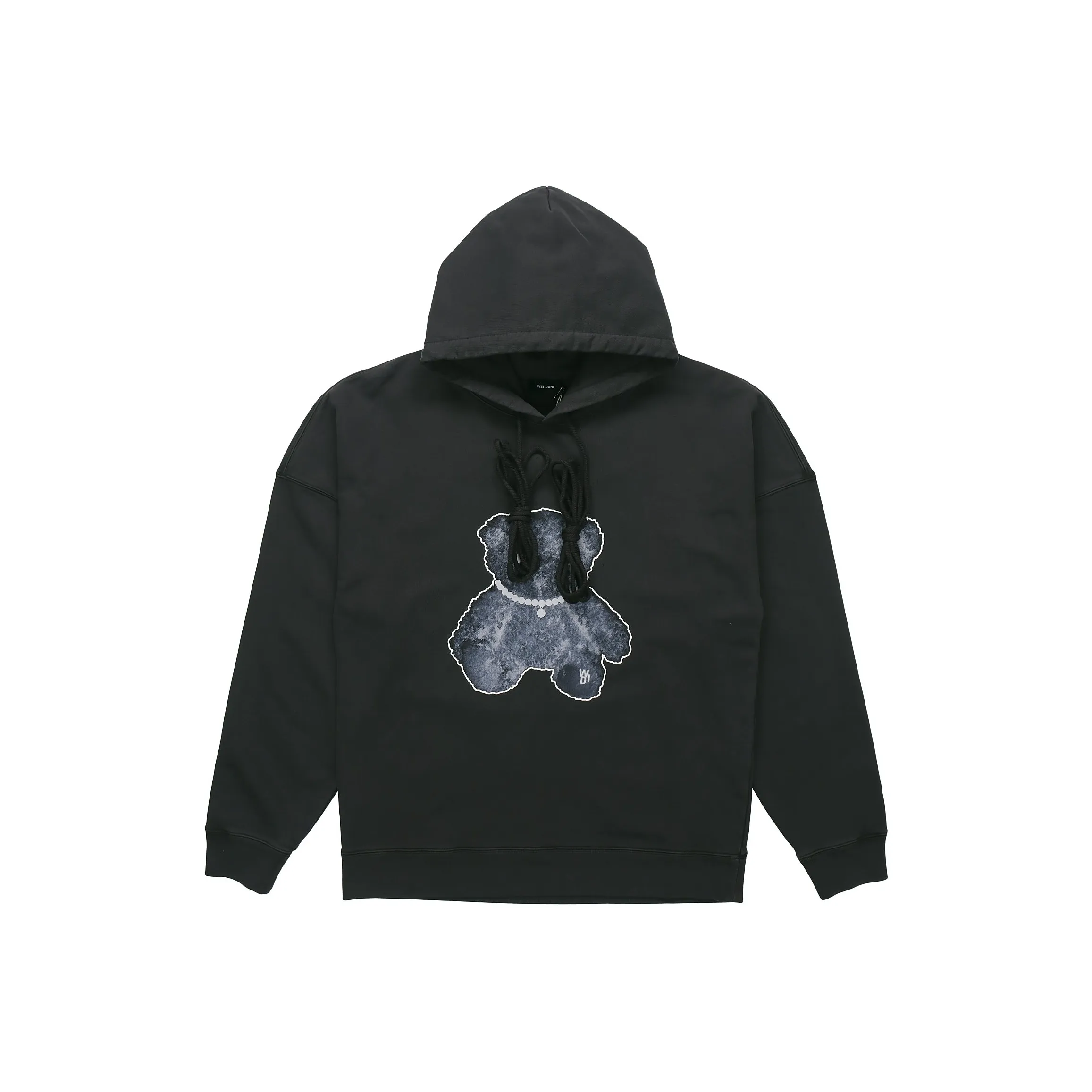 WE11DONE Pearl Necklace Teddy Hoodie