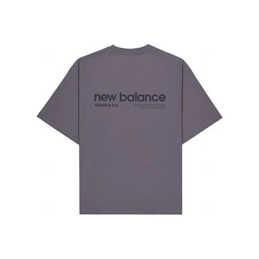 New Balance SS24 T Рубашка Мужская Угольно-Серый