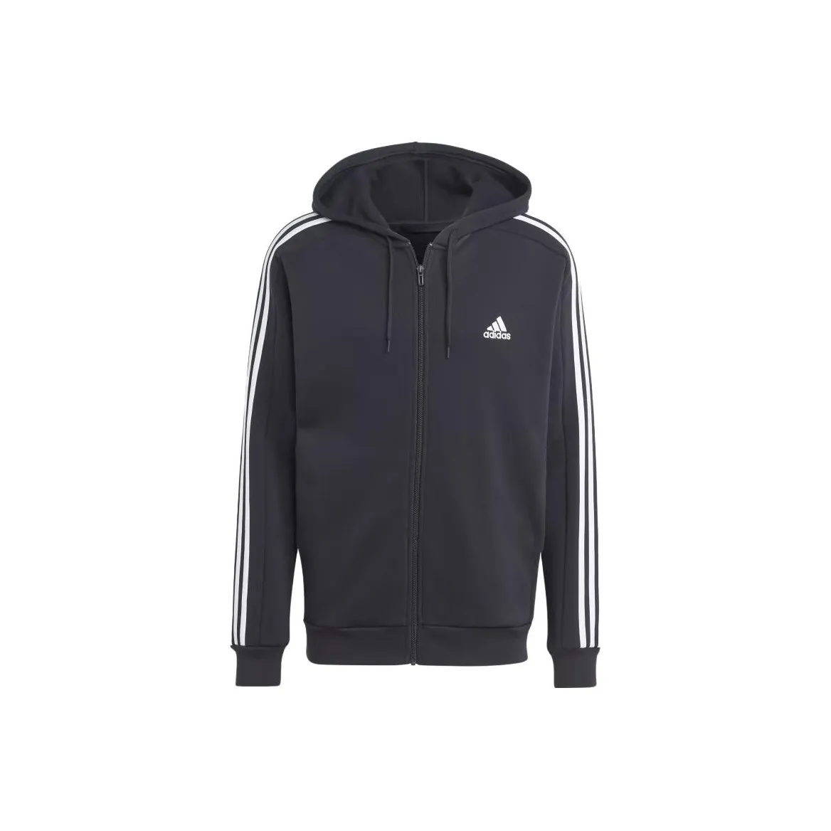 Adidas Free Shipping With AdiClub Essentials Fleece 3 Stripes Full Zip Hoodie