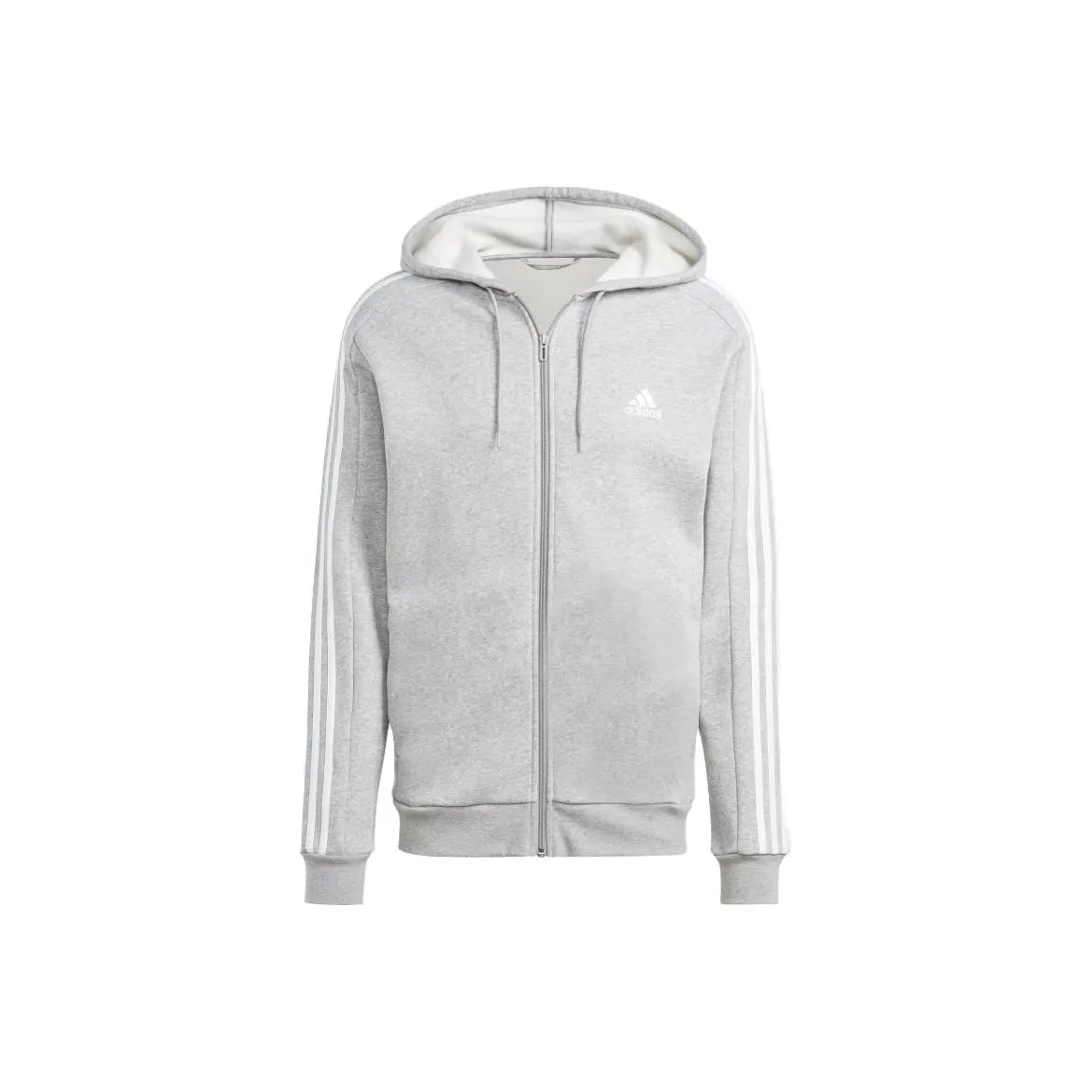 Adidas Free Shipping With AdiClub Essentials Fleece 3 Stripes Full Zip Hoodie