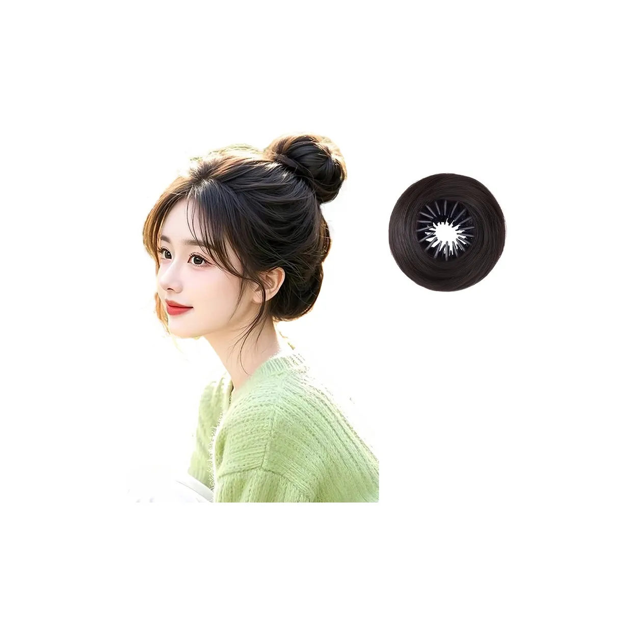 TIANKONGSHU Резинка для волос в стиле "Птичье гнездо Bun"