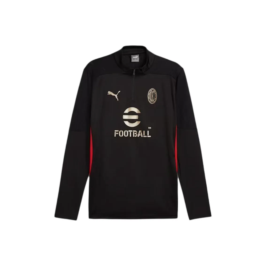 PUMA AC MILAN Training Quarter Zip Top Shirt Men's Black