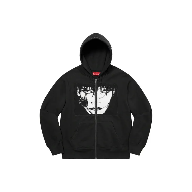 Supreme The Crow Zip Up Hooded Sweatshirt