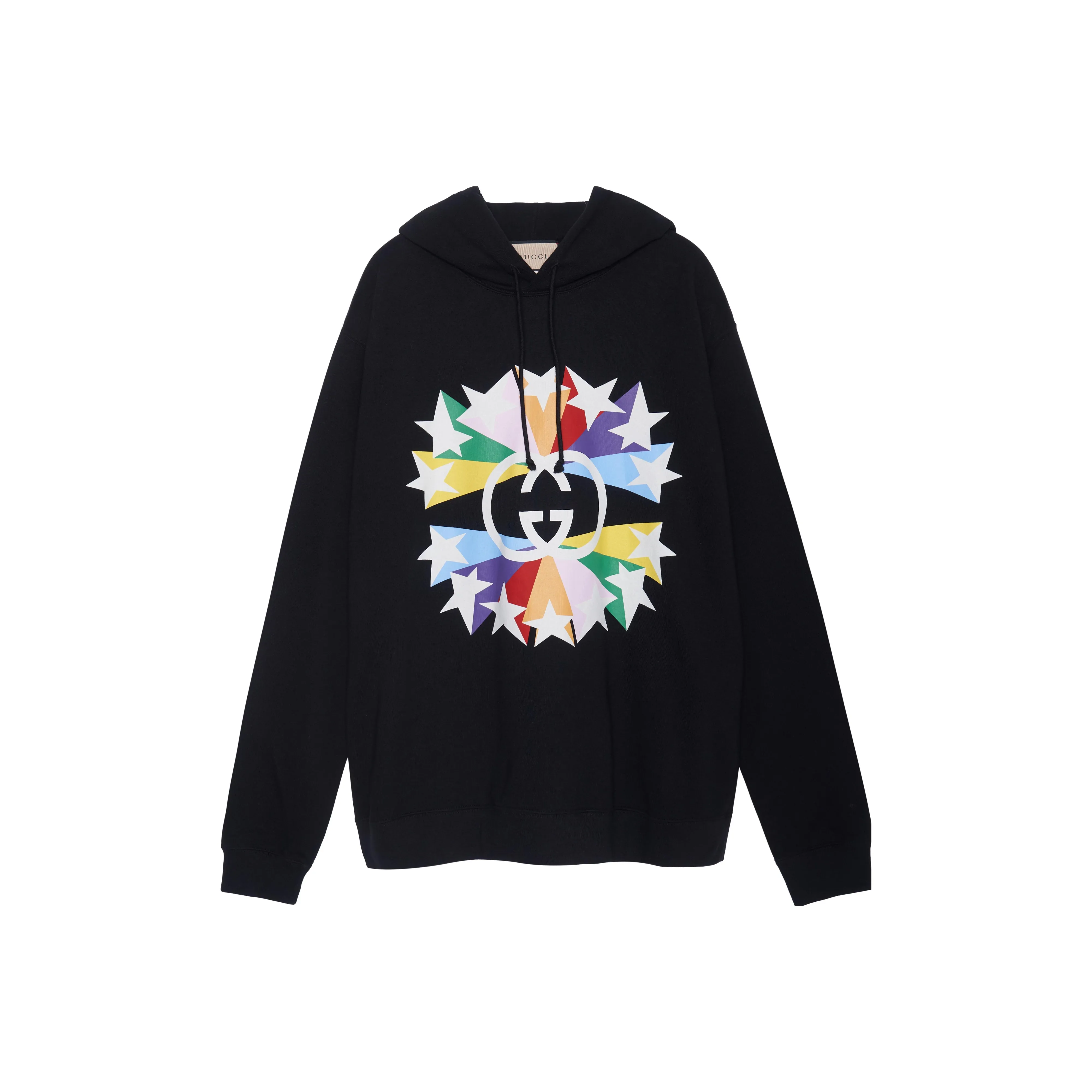 GUCCI Interlocking G Star Burst Print Cotton Sweatshirt
