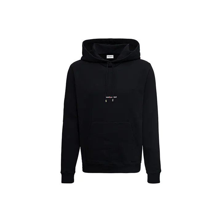 SAINT LAURENT Logo Printed Drawstring Hoodie