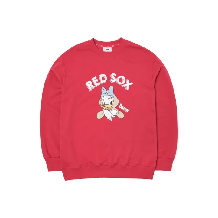 Disney X MLB X Disney Collaboration Sweatshirts Unisex Red