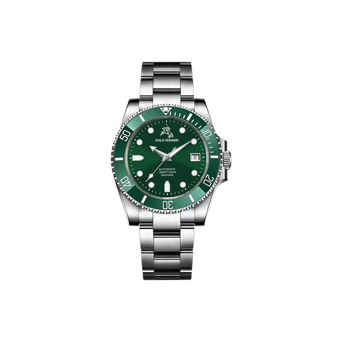 POLOMEISDO Автоматический Механический Механизм Мужские Часы 41 мм Зеленый