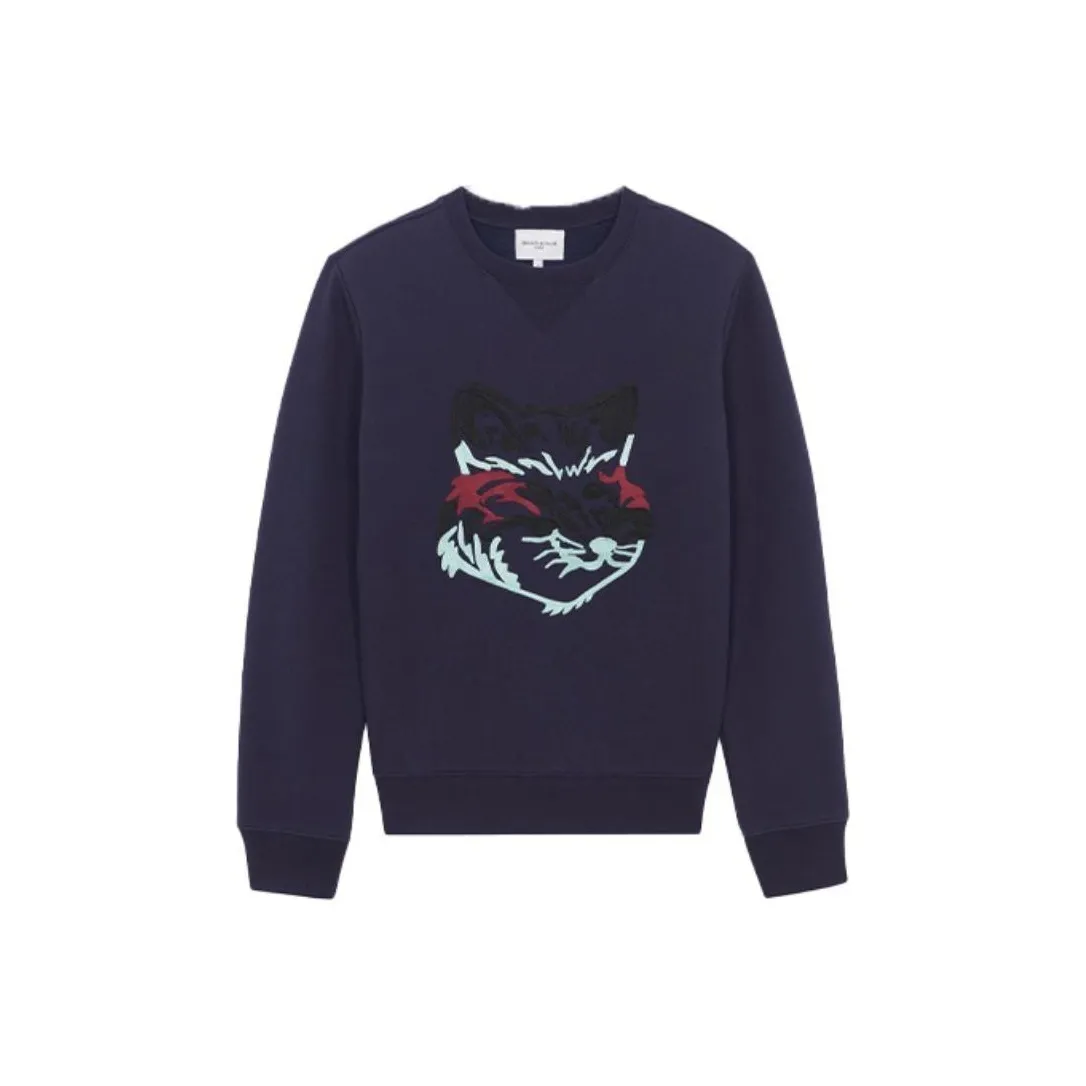 Maison Kitsune Фиолетовый Мужской Свитшот