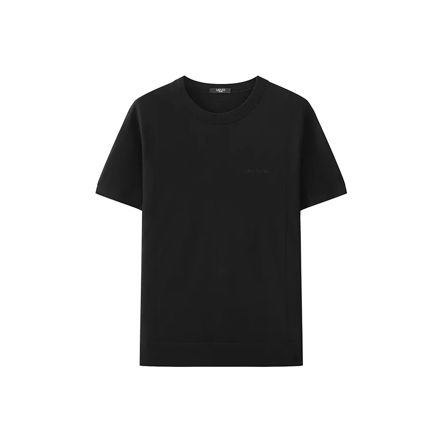 LIU·JO UOMO Трикотажная ткань Короткий рукав Т-рубашки Мужской Черный